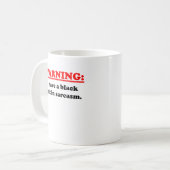 Schwarzer Gürtel im Sarkasmus Kaffeetasse (Vorderseite Links)