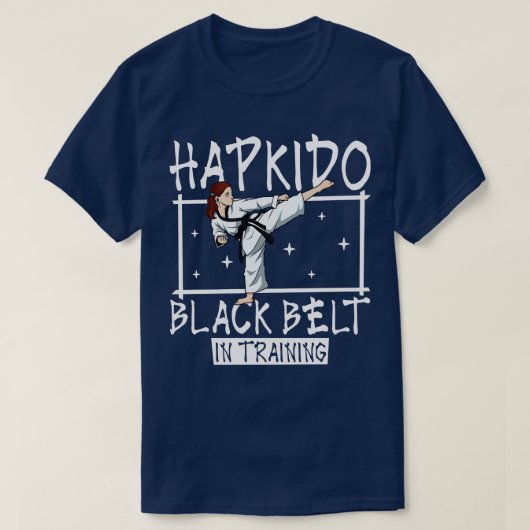 Schwarzer Gürtel in der Ausbildung Hapkido T-Shirt (Design vorne)