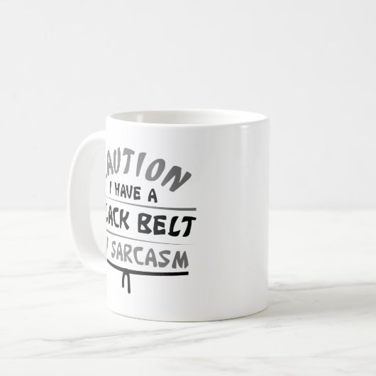 Schwarzer Gürtel Kaffeetasse (Vorderseite Links)