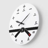 Schwarzer Gürtel, Kampfkunst 黒 帯, 武 道 Große Wanduhr (Winkel)