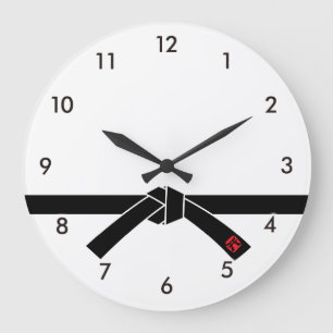Schwarzer Gürtel, Kampfkunst 黒 帯, 武 道 Große Wanduhr