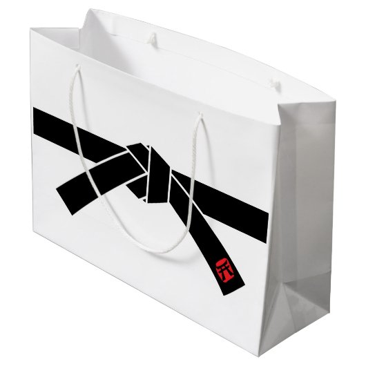 Schwarzer Gürtel, Kampfkunst Große Geschenktüte (Rückseite Schrägansicht)