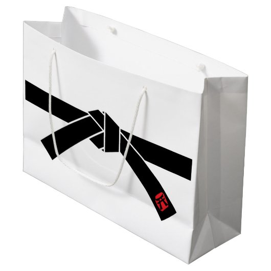 Schwarzer Gürtel, Kampfkunst Große Geschenktüte (Vorderseite Schrägansicht)