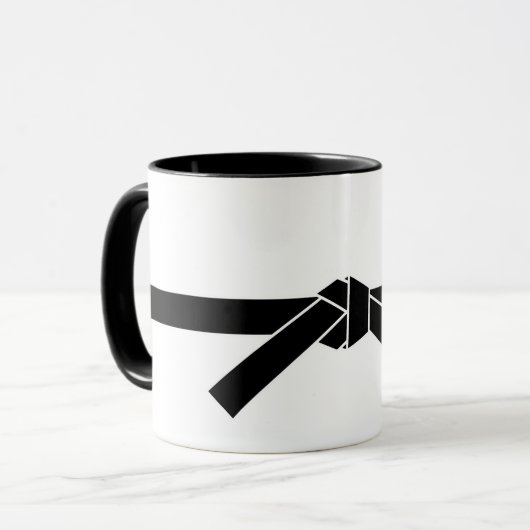 Schwarzer Gürtel, Kampfkünste 黒帯, 武道 Tasse (Vorderseite Links)