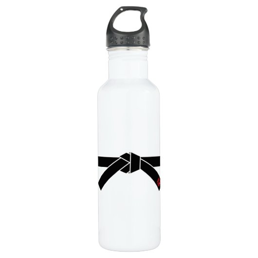Schwarzer Gürtel, Kampfkünste 黒帯, 武道 Trinkflasche (Vorderseite)