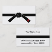 Schwarzer Gürtel, Kampfkünste 黒帯, 武道 Visitenkarte (Vorne/Hinten)