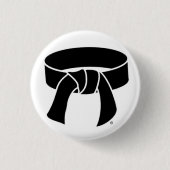Schwarzer Gürtel pinback Knopf Button (Vorderseite)