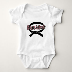 Schwarzer Gürtel (rot) Baby Strampler