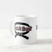 Schwarzer Gürtel (rot) Kaffeetasse (Vorderseite Links)
