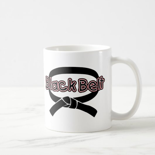 Schwarzer Gürtel (rot) Kaffeetasse (Rechts)
