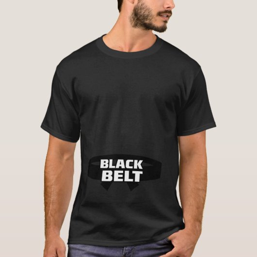 Schwarzer Gürtel T-Shirt (Vorderseite)