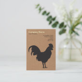 Schwarzer Hahn - Faltschachtel Visitenkarte (Stehend Vorderseite)