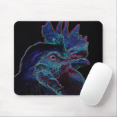 Schwarzer Hahn Mousepad (Mit Mouse)