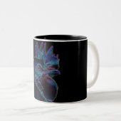 Schwarzer Hahn Zweifarbige Tasse (VorderseiteRechts)