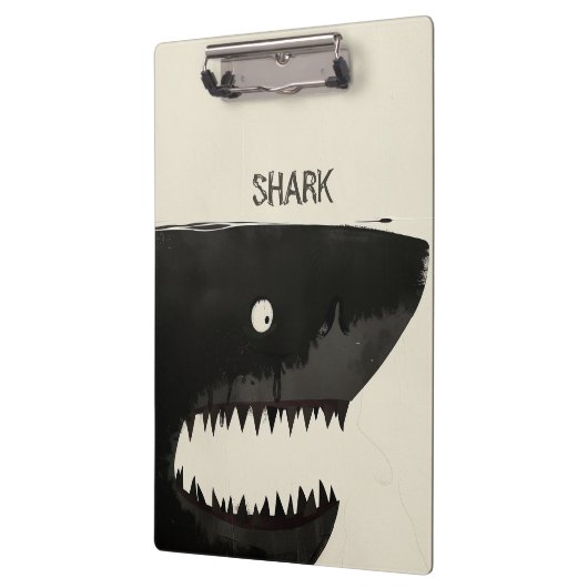 Schwarzer Hai Klemmbrett (Links)