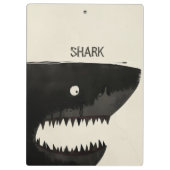 Schwarzer Hai Klemmbrett (Rückseite)
