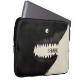 Schwarzer Hai Laptopschutzhülle (Vorne Rechts)