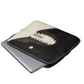 Schwarzer Hai Laptopschutzhülle (Vorne Knopf)
