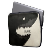 Schwarzer Hai Laptopschutzhülle (Vorderseite Links)