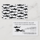 Schwarzer Haifisch-elegantes Visitenkarte (Vorne/Hinten)