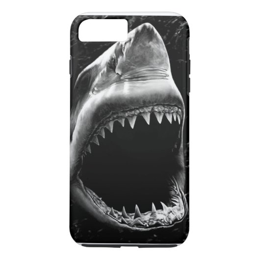 Schwarzer Haifisch iPhone 7 Kasten Case-Mate iPhone Hülle (Rückseite)