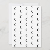 Schwarzer Halbmond Astrologie Zodiac Verlobung Einladung (Rückseite)