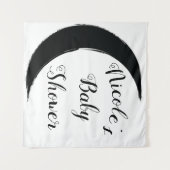 Schwarzer Halbmond dunkler Moon Fotografie Hinterg Wandteppich (Vorderseite (Horizontal))