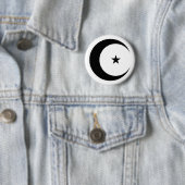 Schwarzer Halbmond und Stern für Ramadan Button (Beispiel)