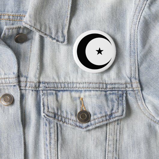 Schwarzer Halbmond und Stern für Ramadan Button (Beispiel)