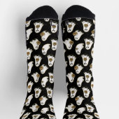 Schwarzer Halloween-Geist Socken (Oben)