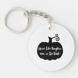 Schwarzer Halloween-Kürbis Schlüsselanhänger
