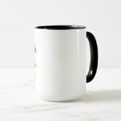 Schwarzer Halloween-Lehrer-Mug Funny Spooky Latte Tasse (VorderseiteRechts)