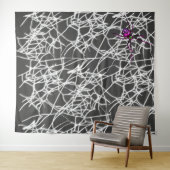 Schwarzer Halloween Spiderweb Foto Hintergrund Wandteppich (Beispiel (Horizontal))