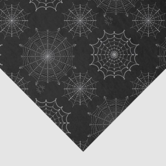 Schwarzer Halloween-Spinnennetze Seidenpapier (Ausschnitt)