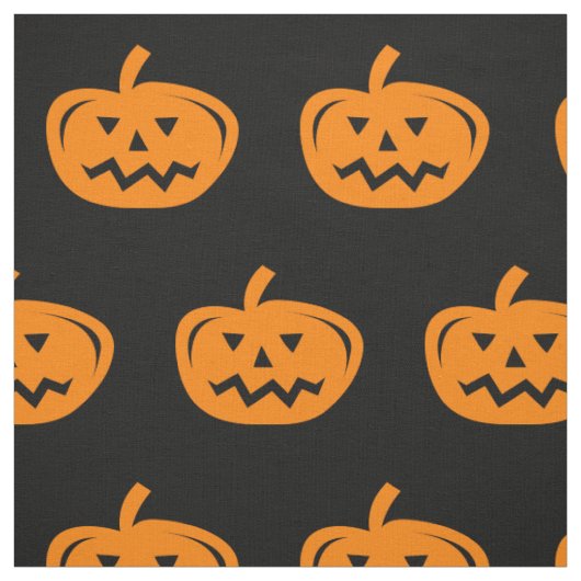 Schwarzer Halloween-Stoff mit geschnitzten orangen Stoff (Muster)