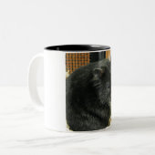Schwarzer Hamster Zweifarbige Tasse (Vorderseite Links)