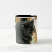 Schwarzer Hamster Zweifarbige Tasse (Mittel)