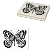 Schwarzer Handgezogener Schmetterling Gummistempel (Stempel)