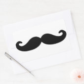Schwarzer Handlebar Mustache/Mustache Rechteckiger Aufkleber (Umschlag)