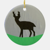 Schwarzer Hart Keramik Ornament (Hinten)