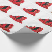 Schwarzer Hasen Weihnachten Geschenkpapier (Ecke)