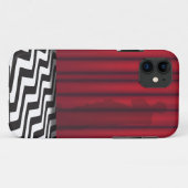 Schwarzer Häuschen-Rot-Raum Case-Mate iPhone Hülle (Rückseite (Horizontal))