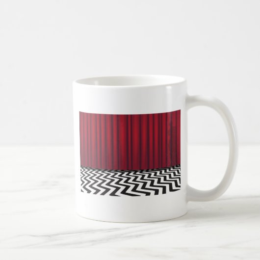 Schwarzer Häuschen-Rot-Raum Kaffeetasse (Rechts)