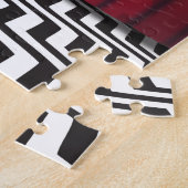 Schwarzer Häuschen-Rot-Raum Puzzle (Seite)