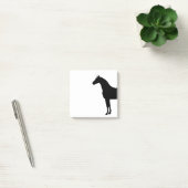 Schwarzer Hengst Elegante Silhouette Zeichnend Post-it Klebezettel (Büro)