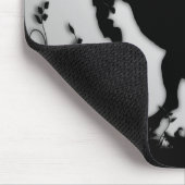 Schwarzer Hengst / Pferd auf Silber züchten Mousepad (Ecke)