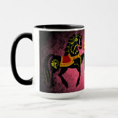 Schwarzer Hengst/Rosa aus Frisisch Tasse (Links)