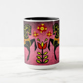 Schwarzer Hengst/Rosa aus Frisisch Tasse (Zentrum)
