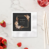 Schwarzer Herbst Hochzeit Serviette (Beispiel)