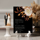 Schwarzer Herbst Moderne Wasserfarbe Einladung